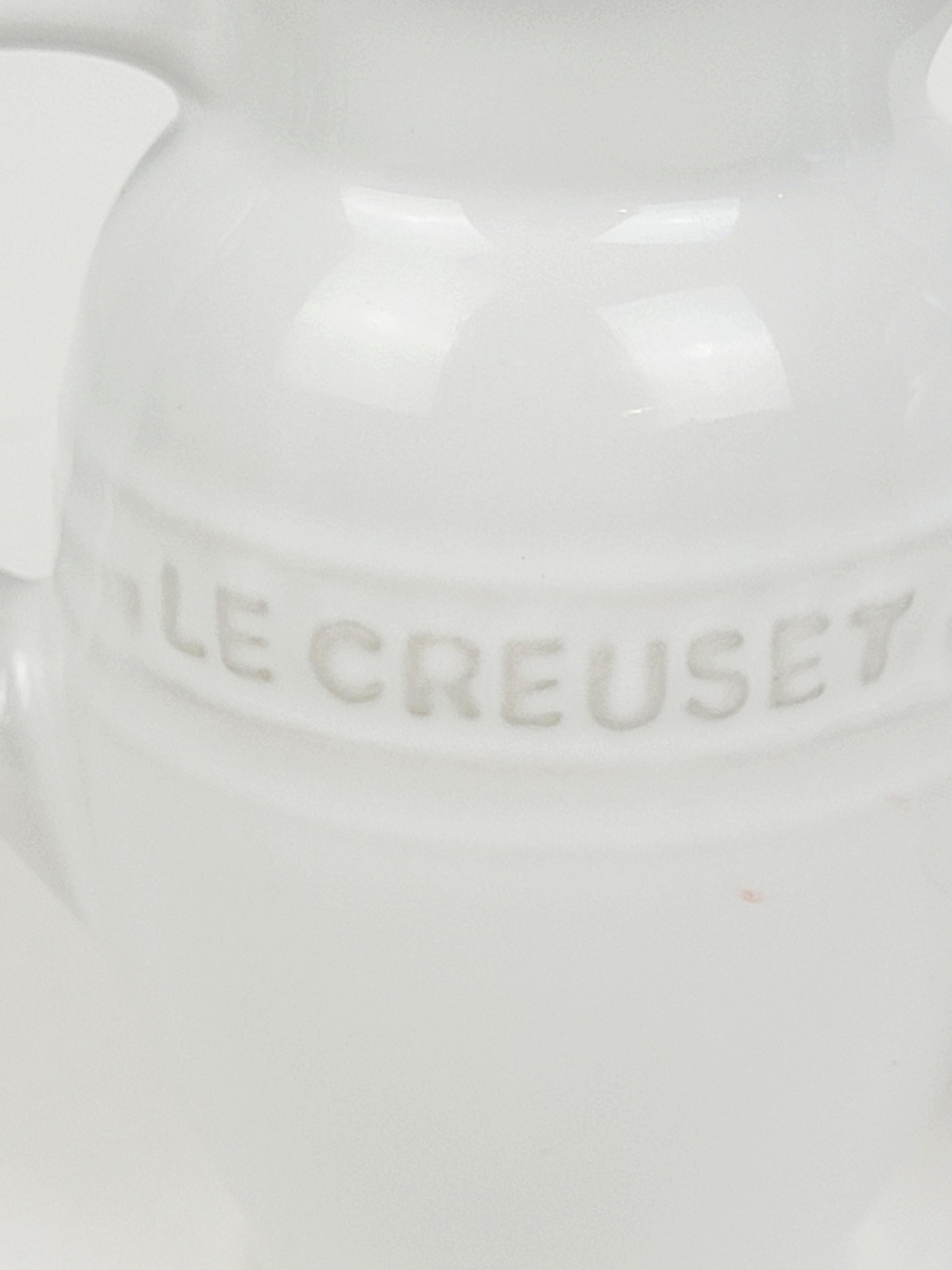 Vtg 90s~Le Creuset Stoneware Mini Pitcher Salt & Pepper Shakers~White~Unused - Picture 3 of 9